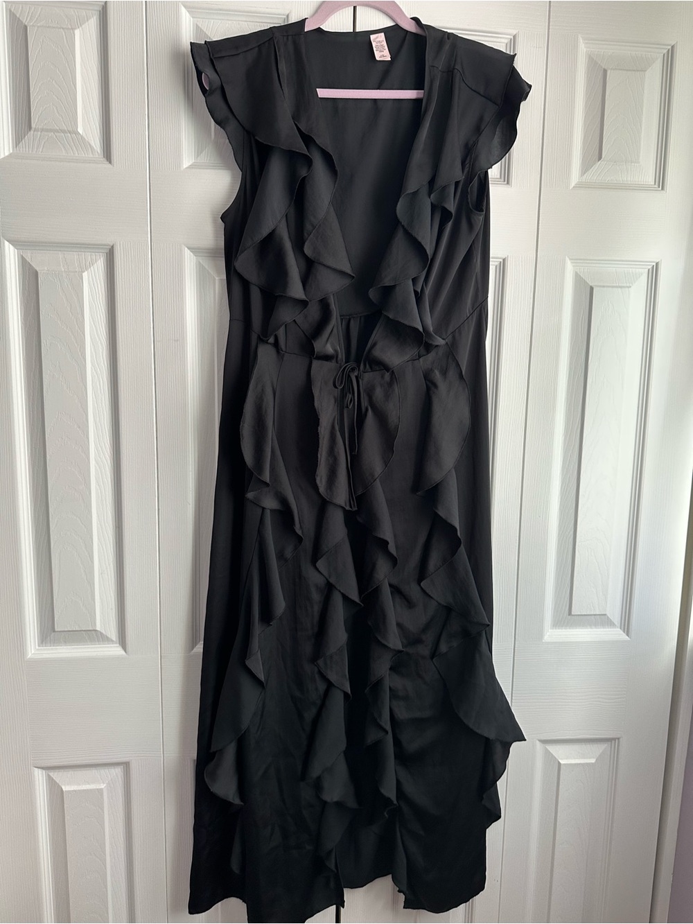 Victoria's Secret Black Ruffle Maxi Dress